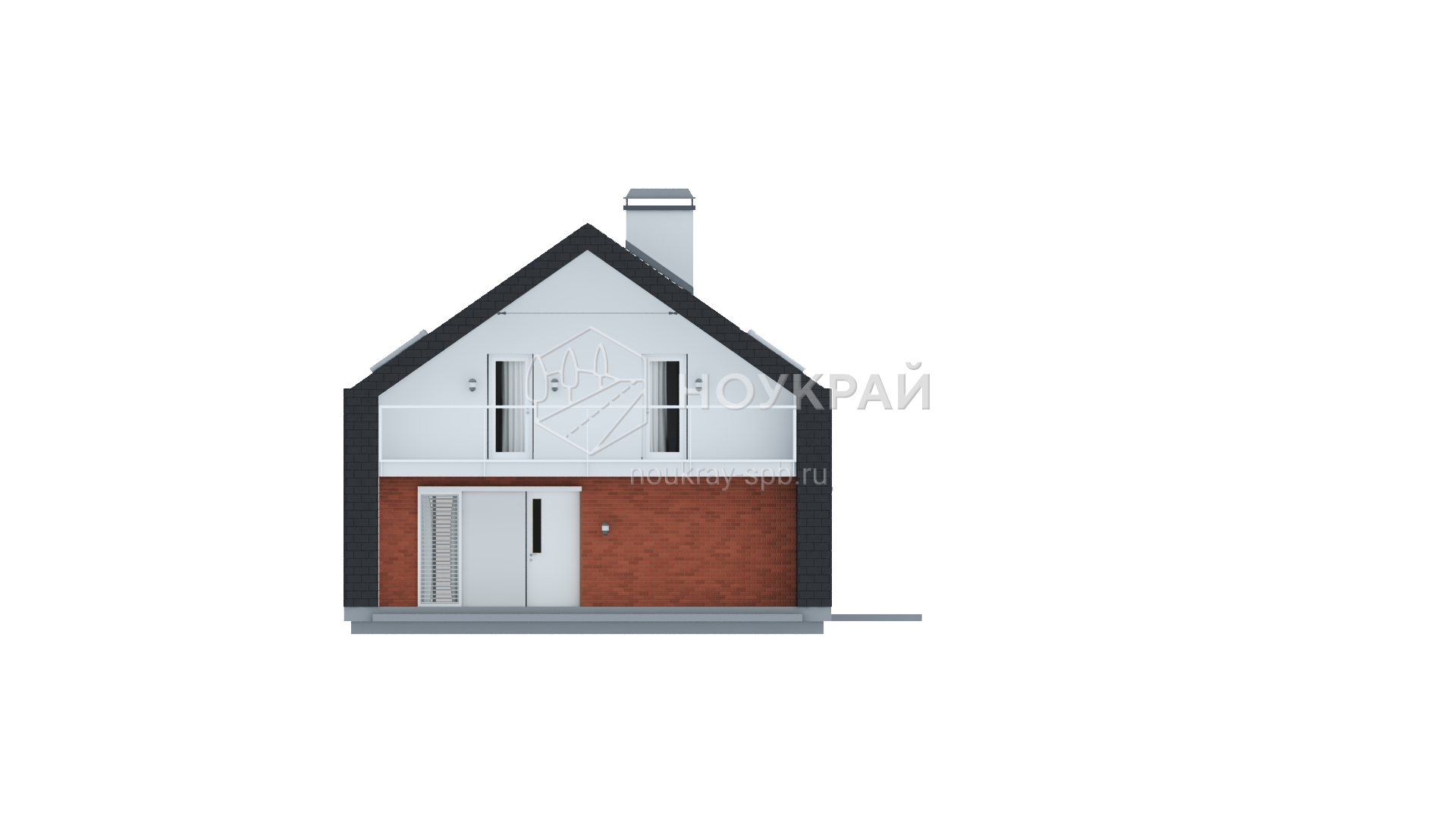 Проект постройки каркасного дома с мансардой KDD-96 - заказать проект в  Санкт-Петербурге от компании Ноукрай.